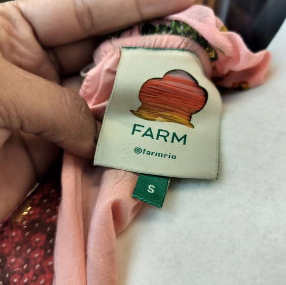 Farm Rio Folk Pink PartyMaxi Dress Size S - Picture 4 of 10